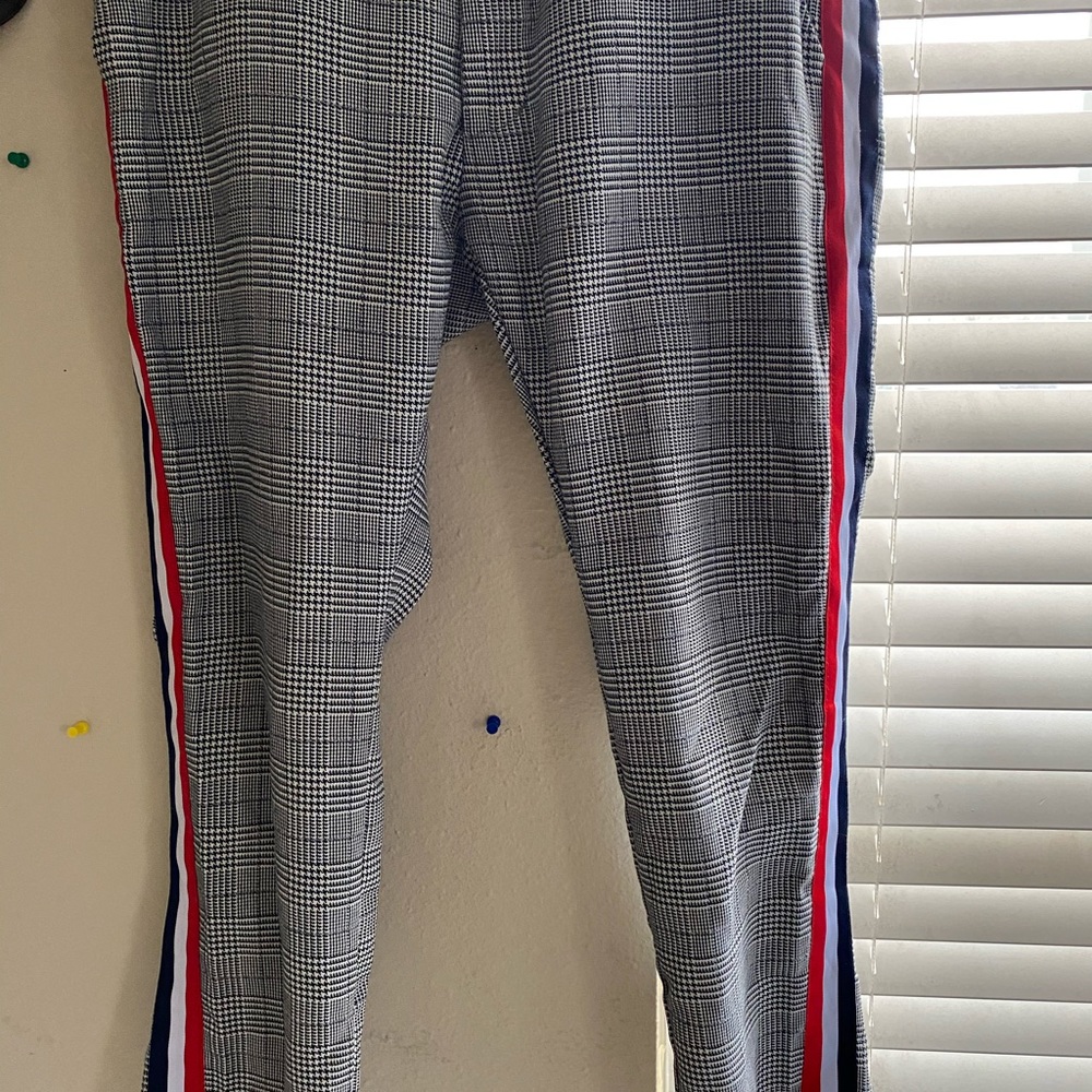 Pinstripe slack pants